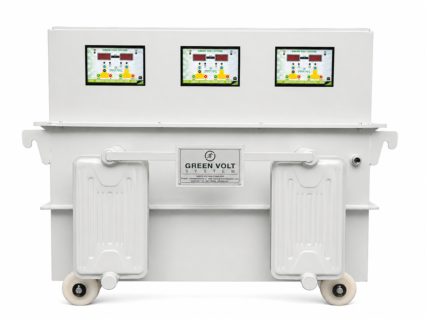 3-Phase Oil Cooled Servo Voltage Stabilizer Front View